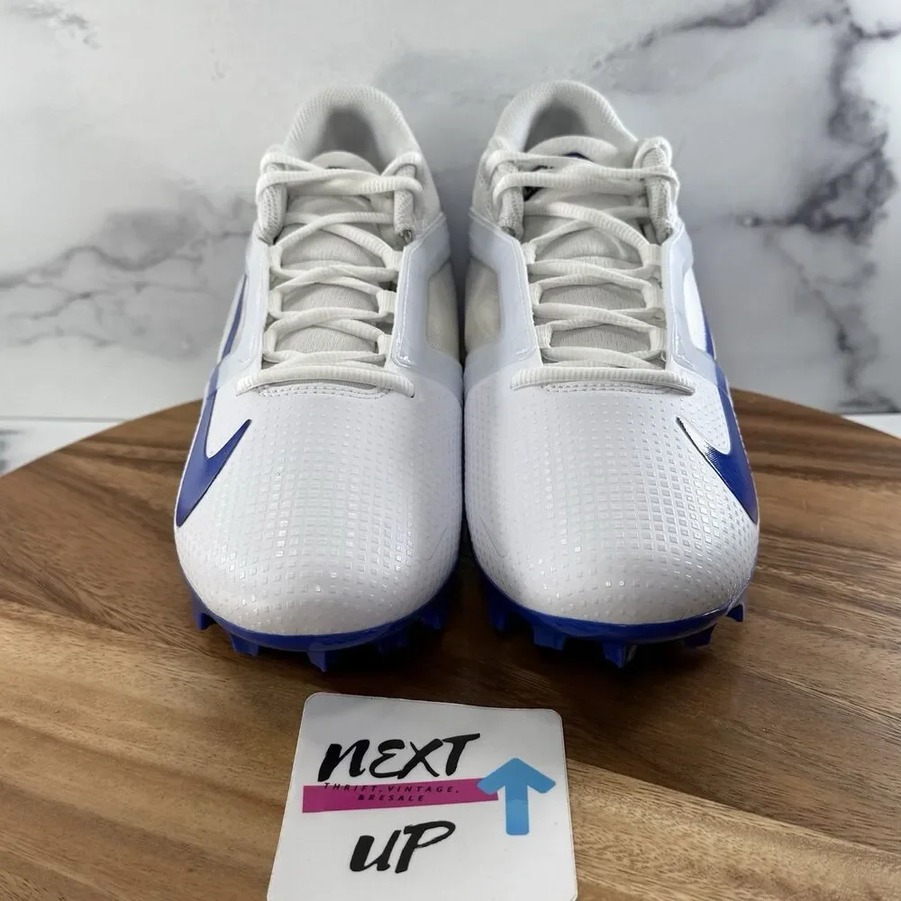 Men's Size 9-Nike Alpha Menace 4 Pro White Royal Football Cleats FD7037-103 nby